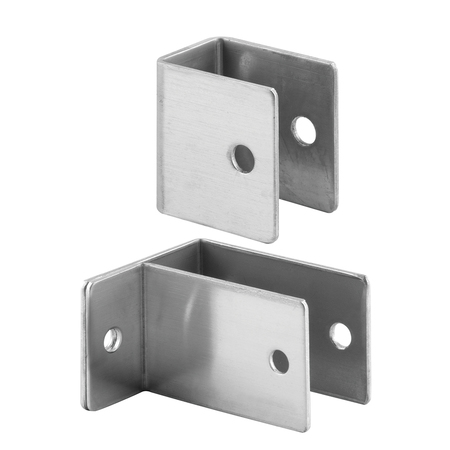 Prime-Line U-bracket and One Ear Wall Bracket, 1 in., Stainless Steel, Satin Finish Single Pack 656-3001